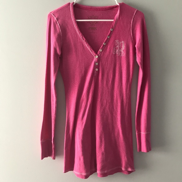 PINK Victoria's Secret Other - PINK VS Long Sleeve Tunic Lounge Pajama Top Size S